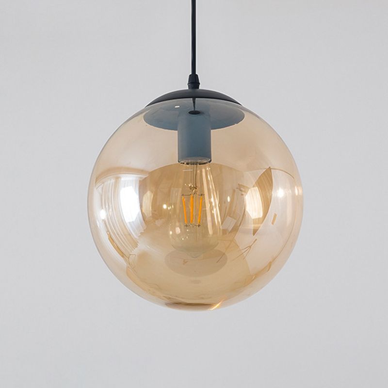 Vetro trasparente sferico minimalista contemporaneo 1 piede chiara 1 piega per il soffitto appeso per tavolo da pranzo