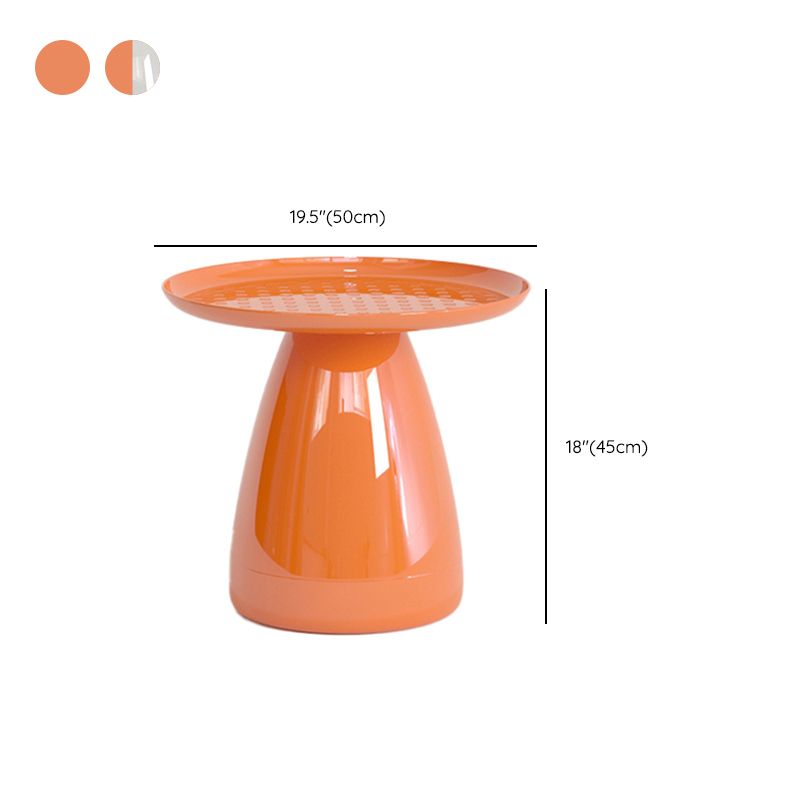 Pedestal End Table Plastic Round Side Sofa Side Accent Table with Tray Top