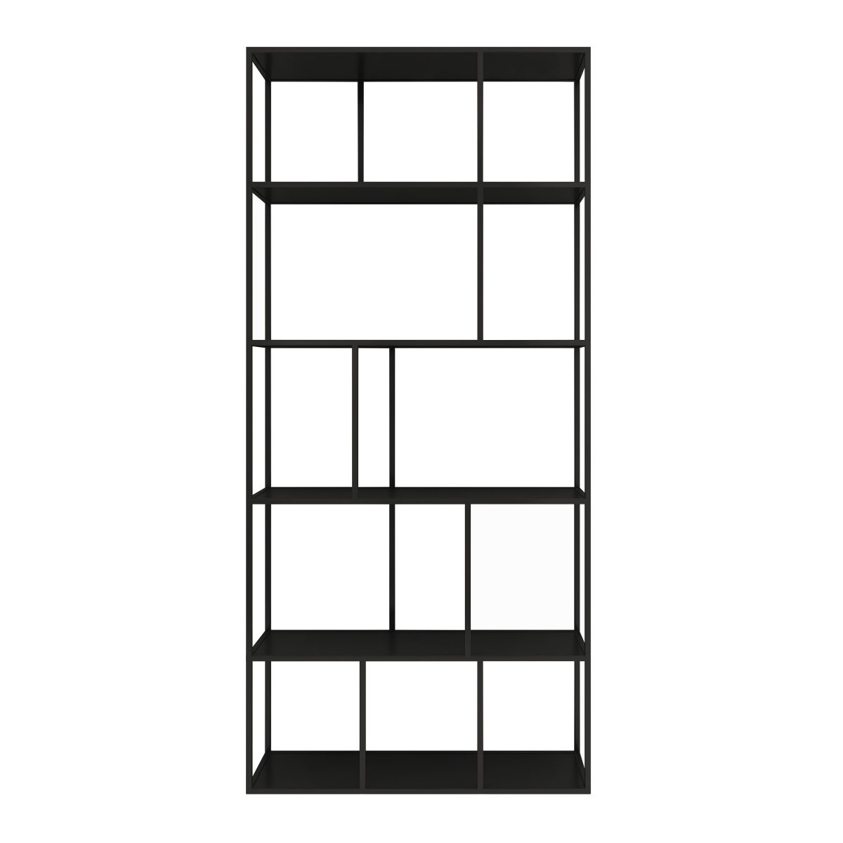 Metal Industrial Etagere Bookshelf Iron Iron Open Vertical Bookshelf for Office