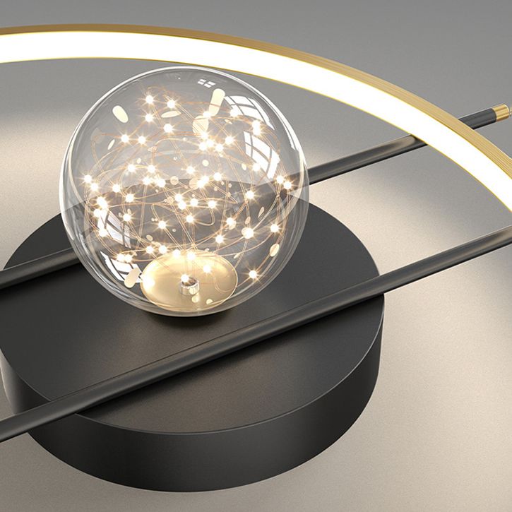 LED SEMI FLUSH MANTEPLA DE MONTAJE DE MONTAJE MODERNA Simplicidad moderna Luz de montaje de techo de lámpara para dormitorio