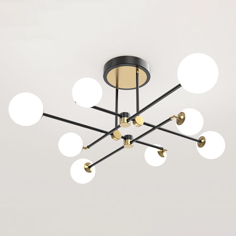 Sputnik Deckenleuchte Einfachheitstil Acryl -LED -Schlafzimmer Deckenleuchte in Schwarz