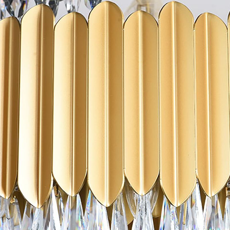 Modern Style Chandelier Light Fixture Crystal Metal Pendant Chandelier for Dining Room