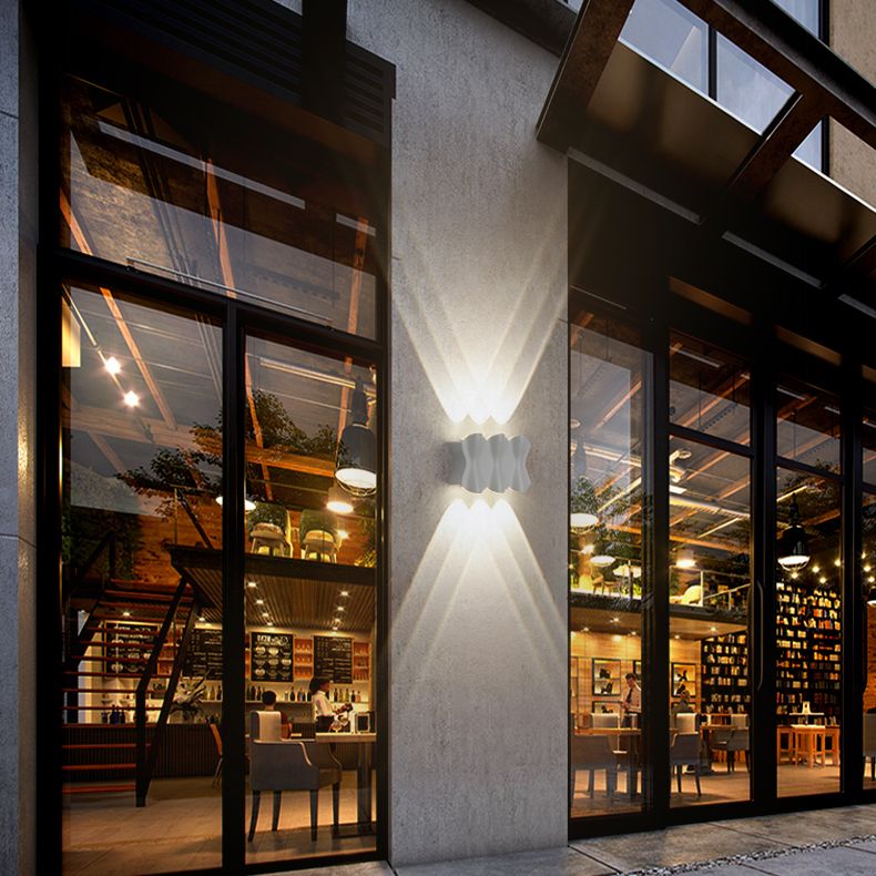 LED Outdoor Wall Mounted Light Modern Minimalism Waterproof Sconce Light for Doorway Courtyard