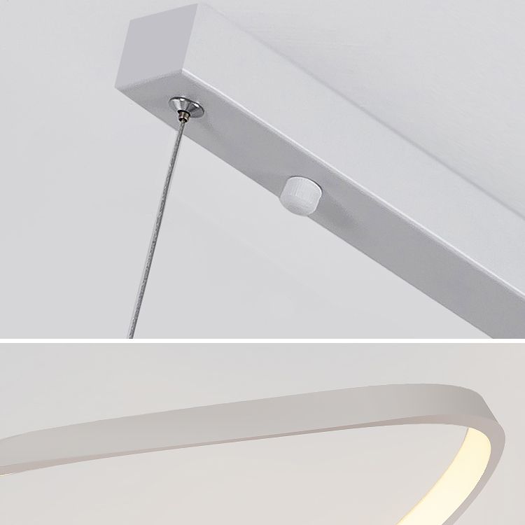 Linear Shape Island Pendant Contemporary Style Metal 1 Light Island Pendant Light