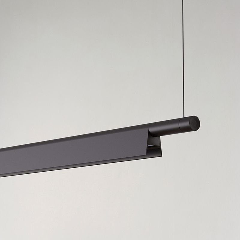 Simple Slim Hanging Light Metal Island Light Fixture for Kitchen