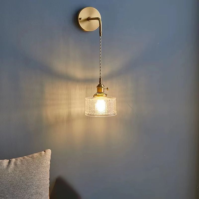 Modern Simple Wall Mounted Lamp Glass Wall Sconce for Living Room