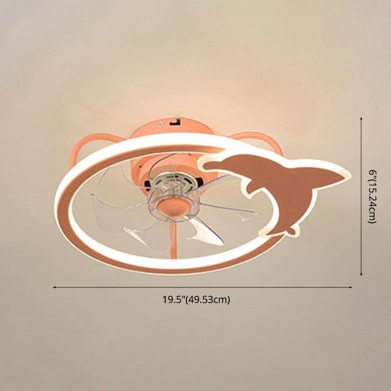 Luz del ventilador de techo del delfín Light Light LED LED LED LED LED