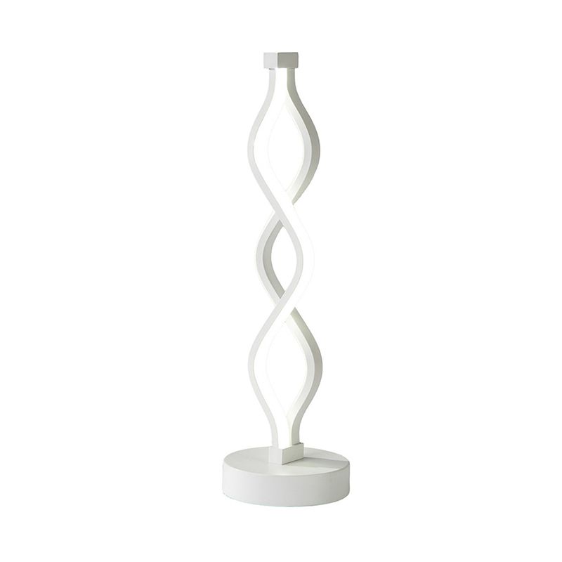 Lampada da tavolo lineare bianco semplicità Luce notturna a LED acrilico per decorazione della camera da letto