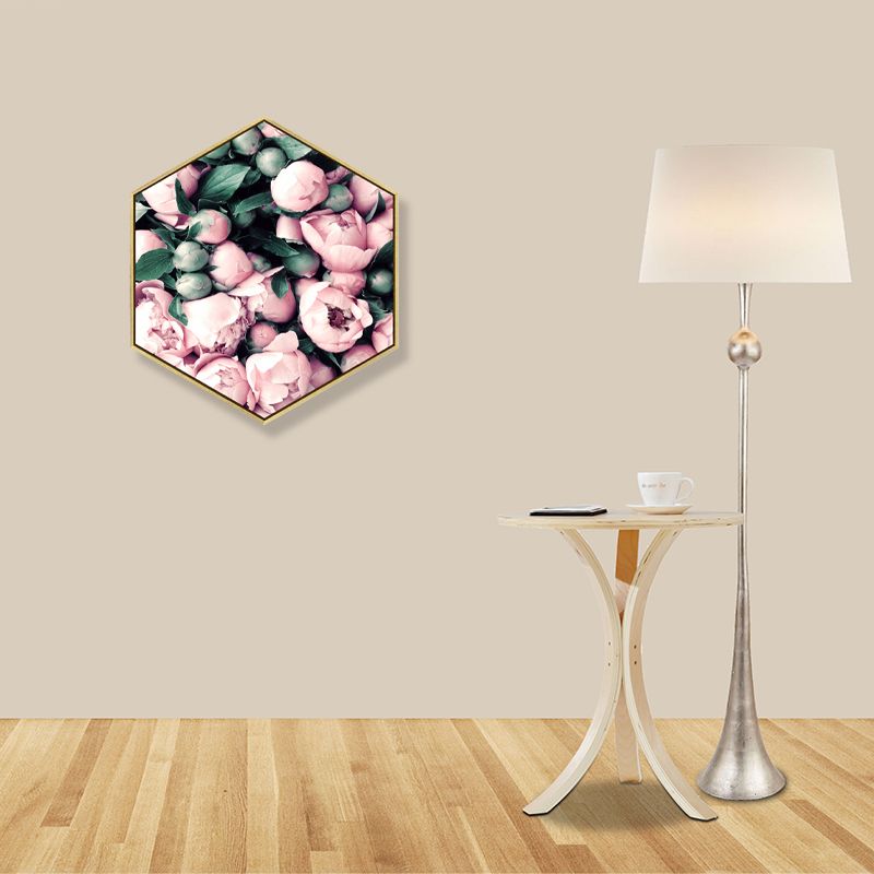 Fotodruck, Rosenblüten-Leinwand, helle Farbe, skandinavische Wanddekoration für Wohnzimmer