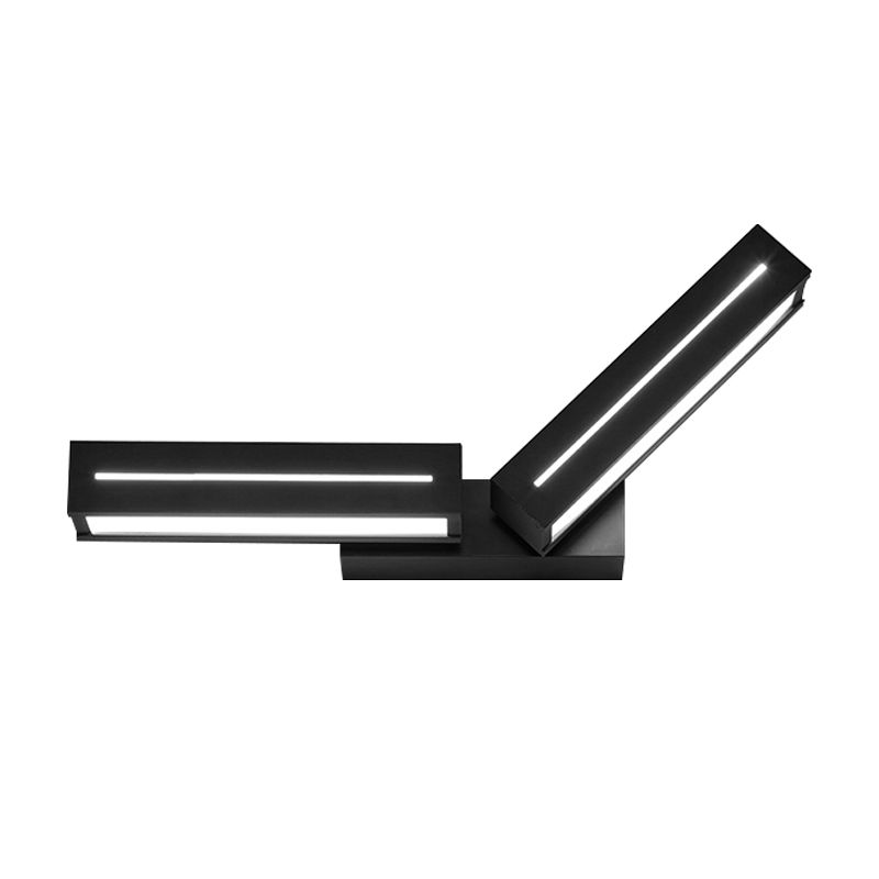 Rectangle Acrylic Wall Mounted Light Modern 1 Light Black/White Sconce Light for Bedroom