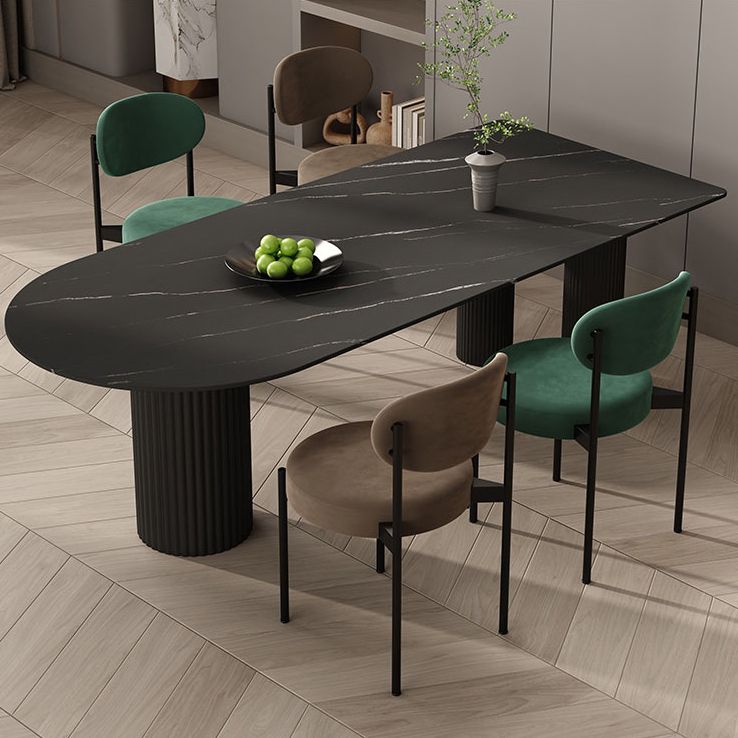 Freeform Sintered Stone Dining Table Modern Furniture with Tripod Base