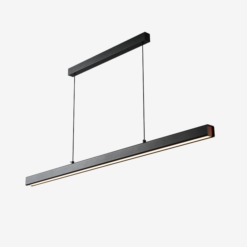 Moderno LED Techo colgante Luz de comedor Lámpara colgante rectangular simple