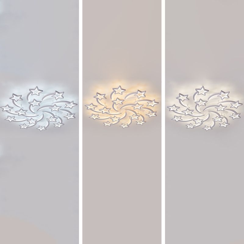 Montaggio di metallo a sfioramento Luce a soffitto LED in stile moderno bianco vicino alla lampada del soffitto