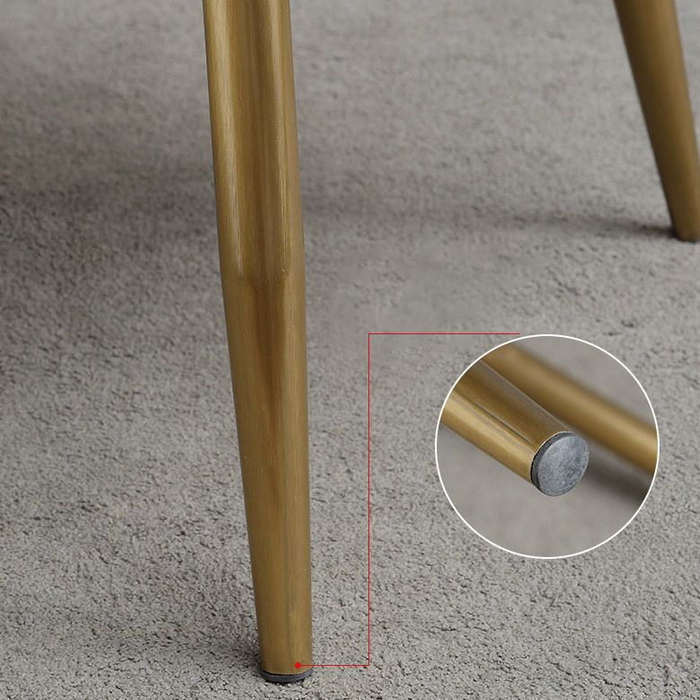 Modern Style Dining Chairs Armless Chair with Metal Legs for Kitchen