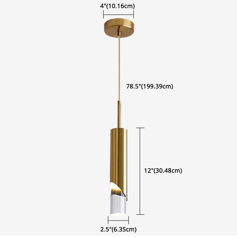 LED Mini Cilindri a cilindri Lighting Forma lampada a soffitto in metallo in tonalità acrilica trasparente