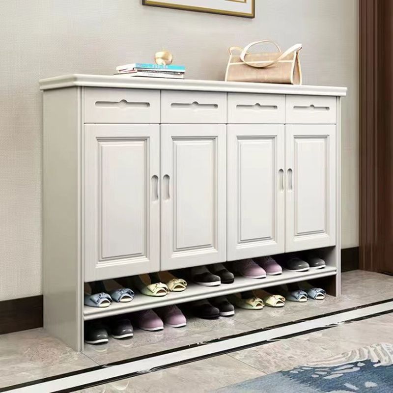 Mid-Century Modern Cabinet Grooves With Doors Rectangle Accent Cabinet