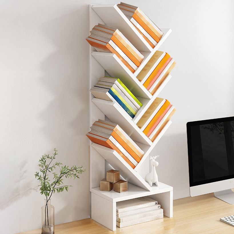 Modern Closed Back Style Bookshelf Engineer Wood Bookcase for Home