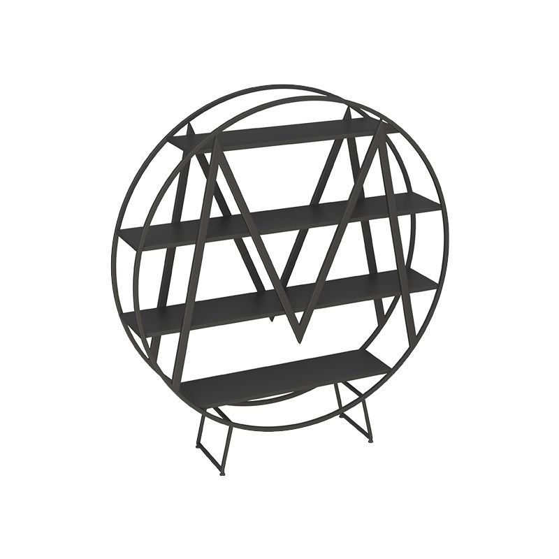 Glam 4 Shelves Bookcase Etagere Metal Open Back Bookshelf with Shelves