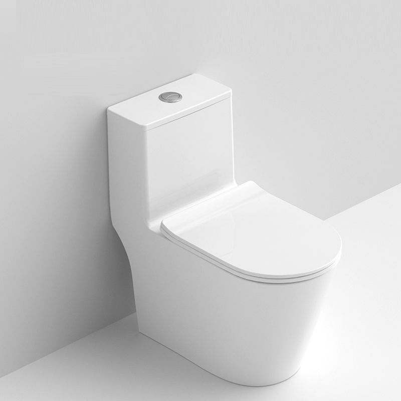 Modern Floor Mounted Toilet White Slow Close Seat Included Toilet Bowl for Bathroom
