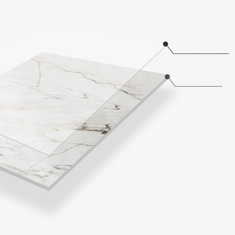 Round Slate Coffee Table Contemporary Three Legs White Cocktail Table