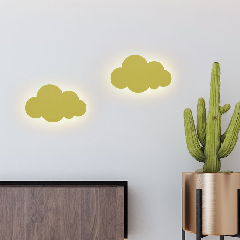 Cloud-shaped Wall Sconce Nordic Minimalist Style Iron 1 Light Sconces