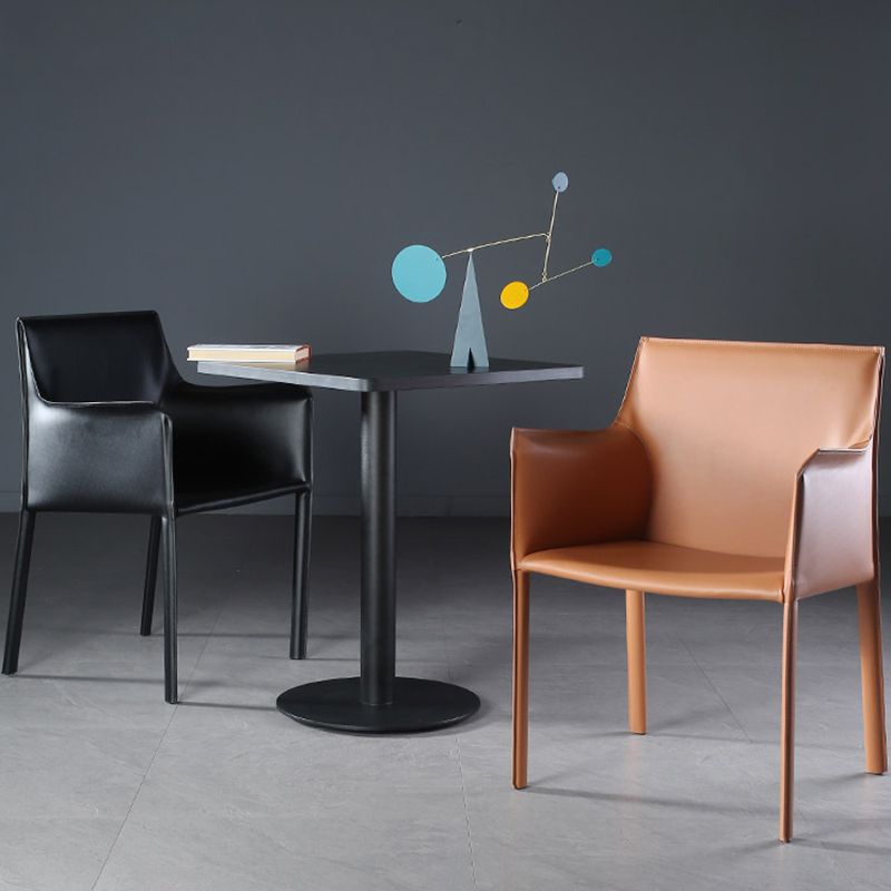 Contemporary Dining Arm Chair Faux Leather Home Dining Side Chair