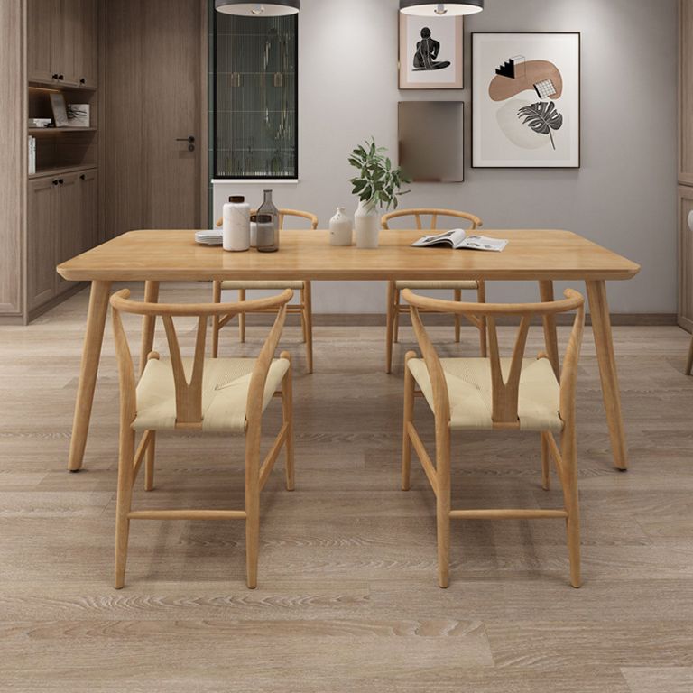 Modern 1/2/3/4/5/7 Pieces Dining Room Set Solid Wood Dining Table and Chairs
