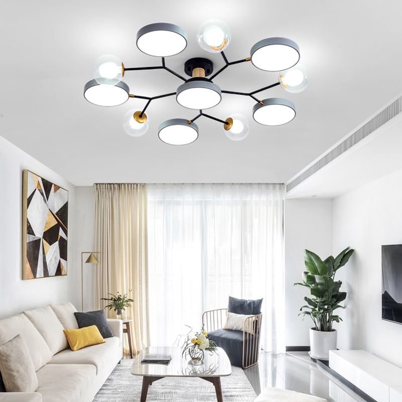 Modern Style Starburst Ceiling Light Creative Flush Mount Light for Bedroom Drawing Room