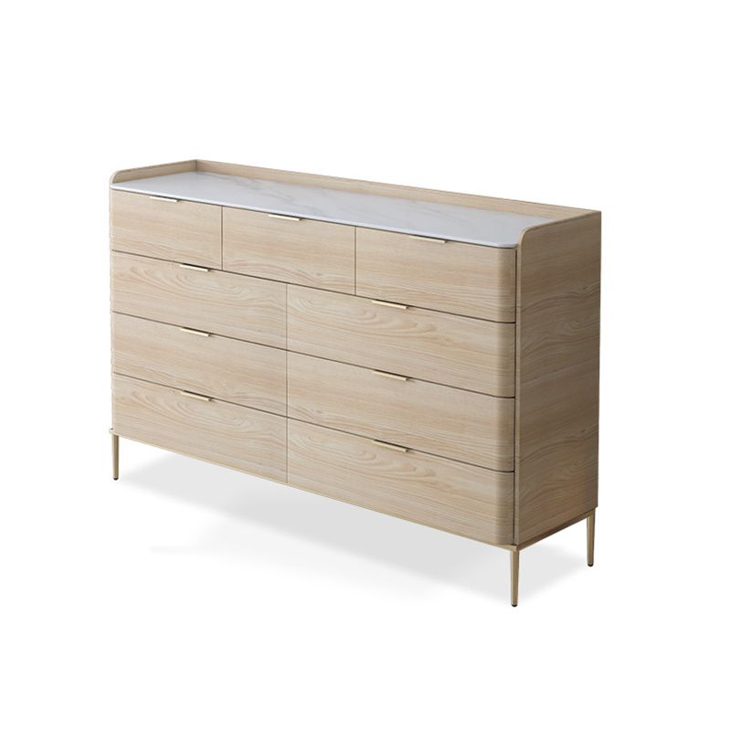 Classic Glam Storage Chest Stone Dresser with 8/9 Drawers , 15.6-inch Width