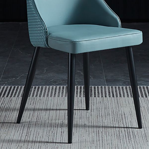 Dining Room Upholstered Chair Industrial Faux Leather Parsons Chair