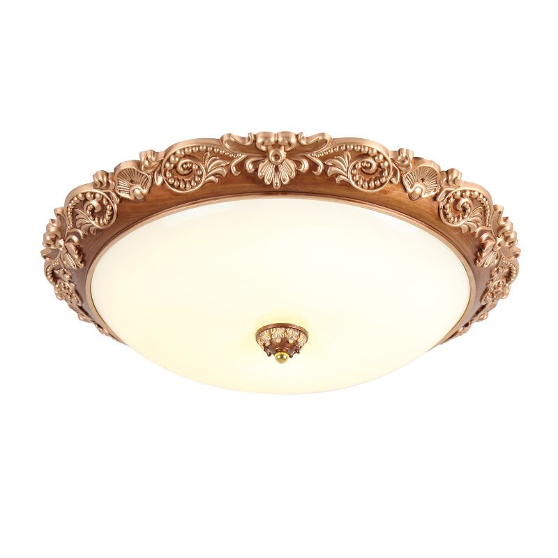 Bowl Flush Mount Lighting Fixtures Traditional Glass Flushmount