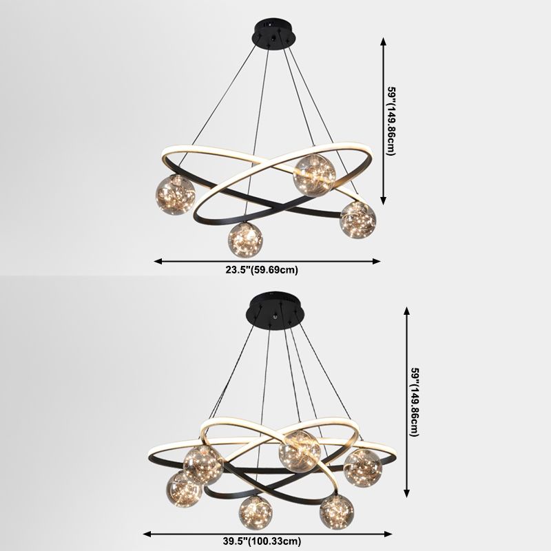 Light Luxury Nordic Style LED Hanging Pendant Light for Living Room Bedroom Dining Room