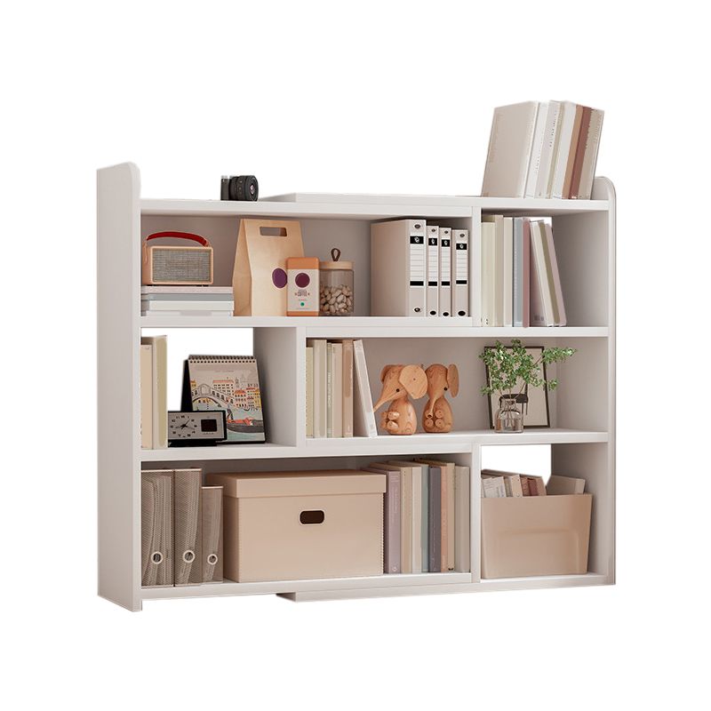 Engineered Wood Standard Bookcase Scandinavian Closed Back Bookshelf