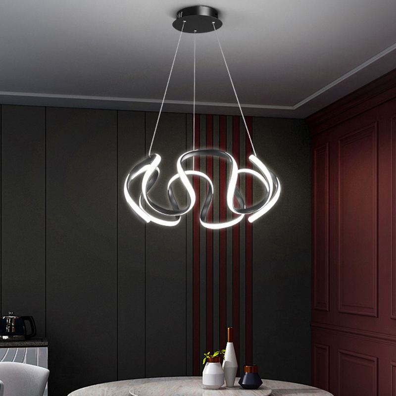Waving Chandelier Light Fixture Nordic Style LED Hanging Light Fixture