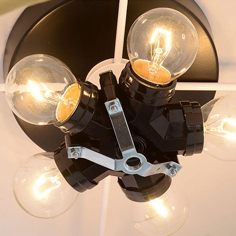 Lampe encastrée en tissu, plafonnier en forme de tambour de Style chinois pour salle à manger