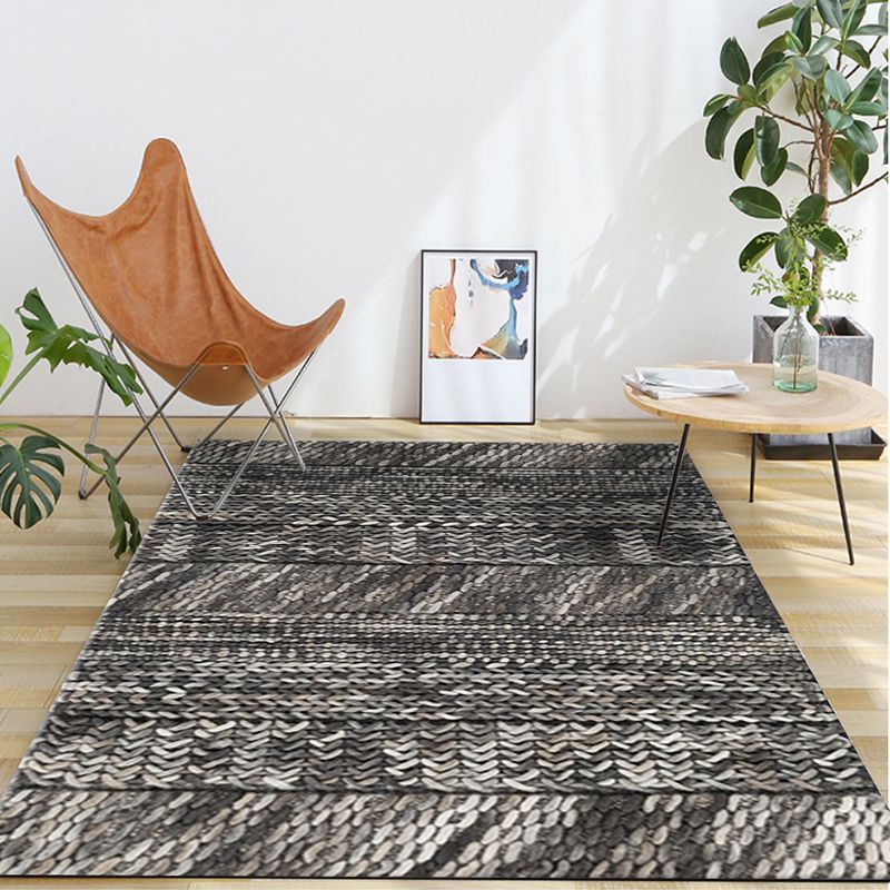 Bohemian Triangle Print Carpet Polyester Indoor Rug Non-Slip Backing Area Carpet for Living Room