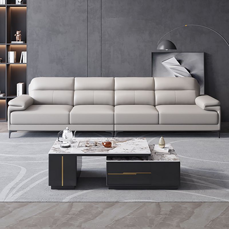 Contemporary Pillowed Back Cushions Sofa/Sectional with Pillow Top Arm