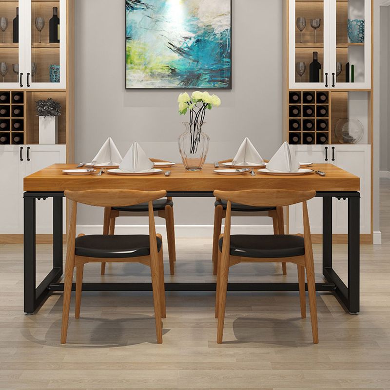 Industrial Sled Dining Table Set 1/2/5 Pieces Solid Wood Dinette Set for Shop