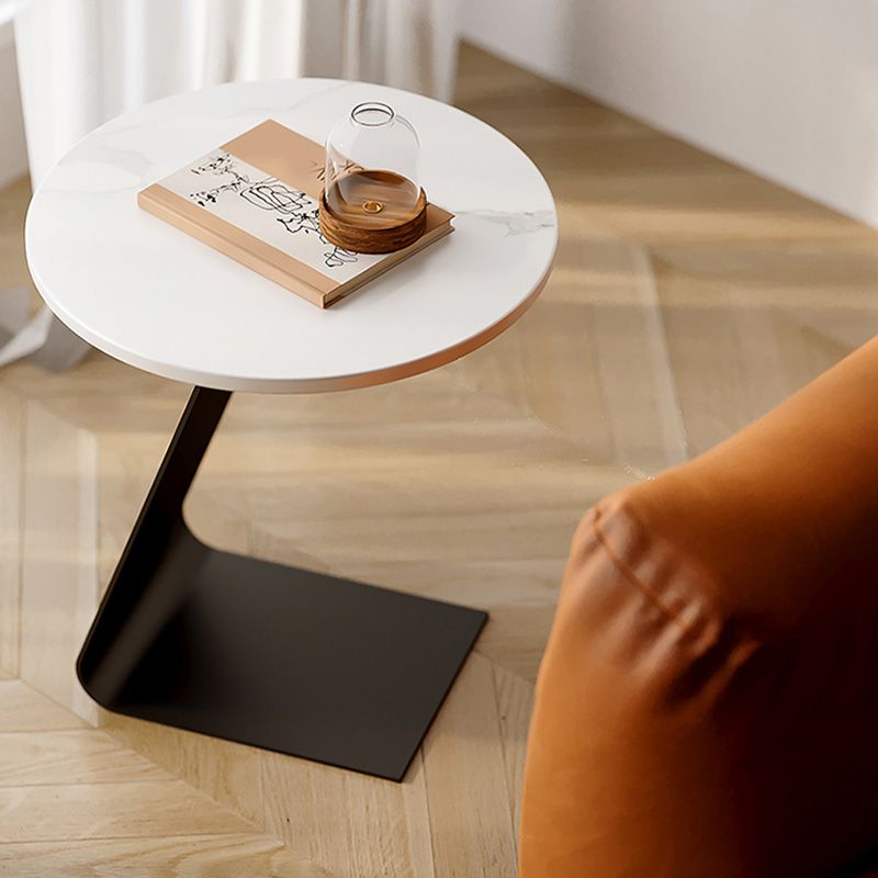 Round Accent Side Table Metal C Side Table Side End Snack Table