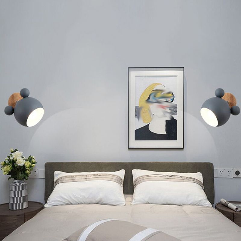 Contemporary Colorful Wall Light Creative Wooden Wall Light Sconce for Living Room