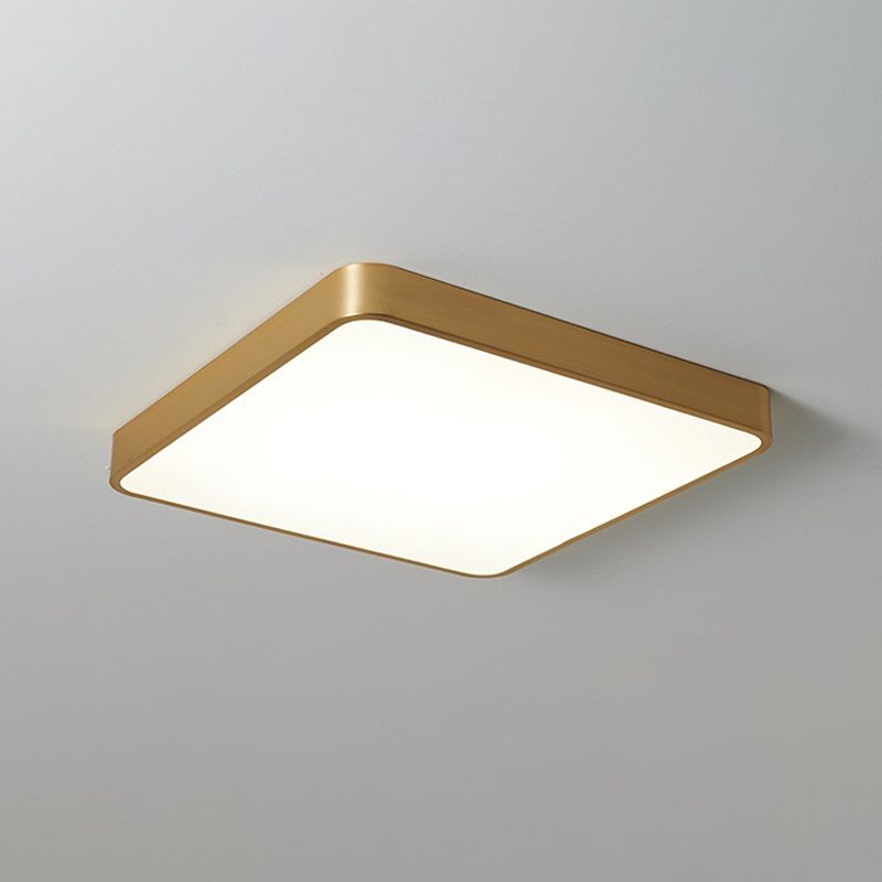 Vierkant/rond metalen inbouw moderne LED-messing plafondlamp voor slaapkamer