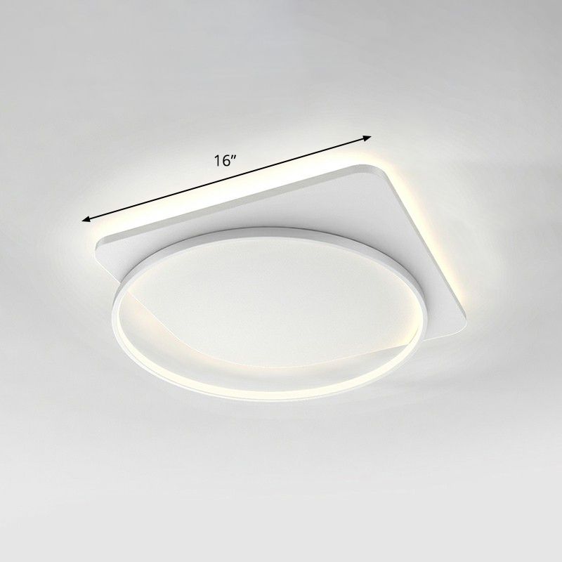 Acrylic Loop Shaped Ceiling Mount Lamp Simplicity LED Flush-Mount Light Fixture for Aisle