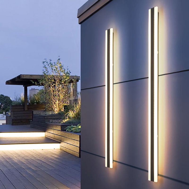 Modern Style Wall Lamp LED Waterproof Wall Mount Lamp with Acrylic Shade for Garden