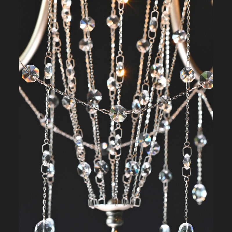 Lámparas de lámpara plateada Sputnik lámpara de techo moderna para dormitorio