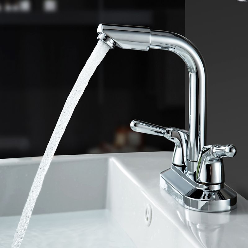 2 Handle Modern Vessel Sink Faucet Swivel Spout Bathroom Faucet