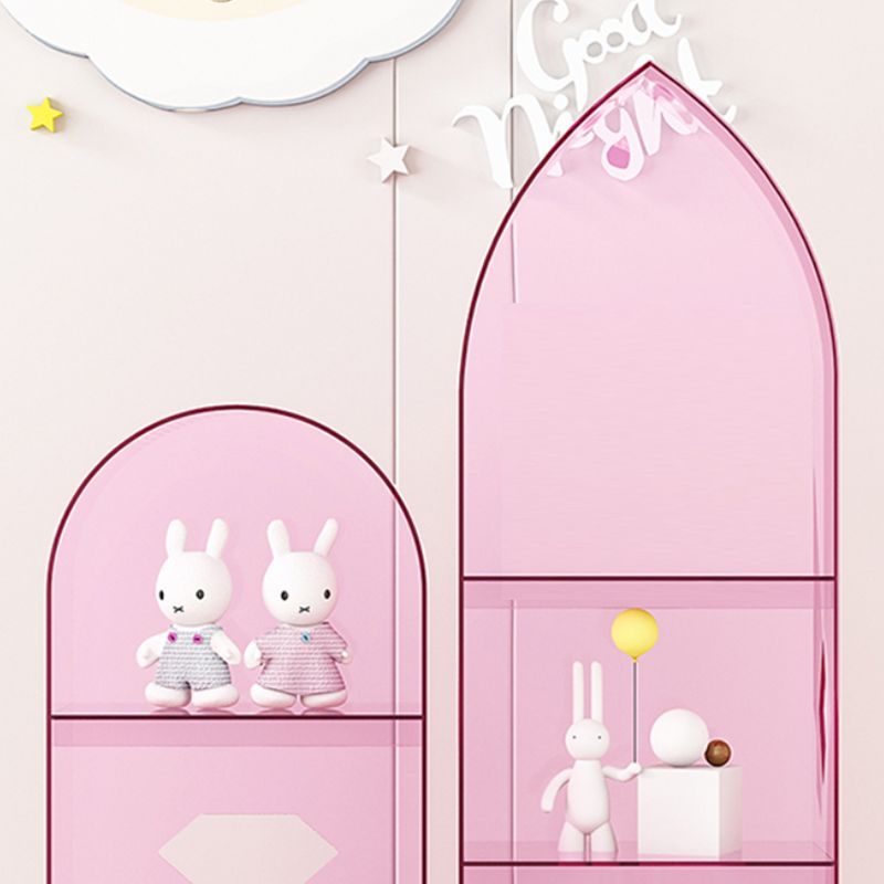 Acrylic Closed Back Bookshelf Standard Glam Bookcase with Shelves