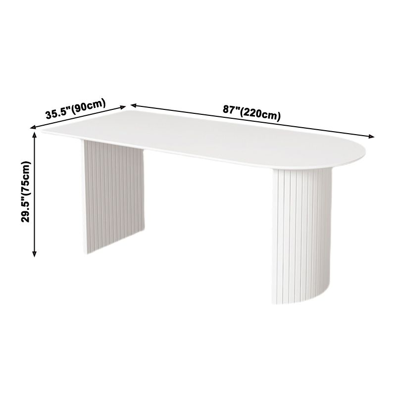 Vast hout moderne gratis vorm eettafel marmeren boventafel voor eetkamer