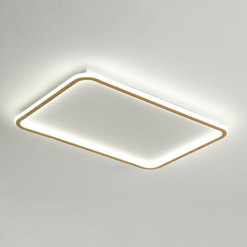 Geometrical Wood Flush Mount Ceiling Light Minimalist LED Flush Mount Lighting