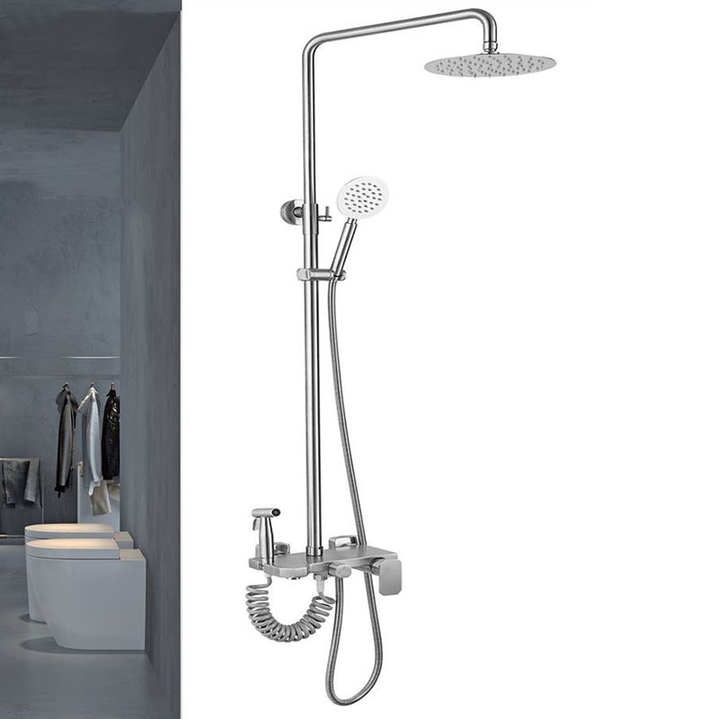 Modern Oval Swivel Shower Stainless Steel Shower Head Shower Faucet on Wall
