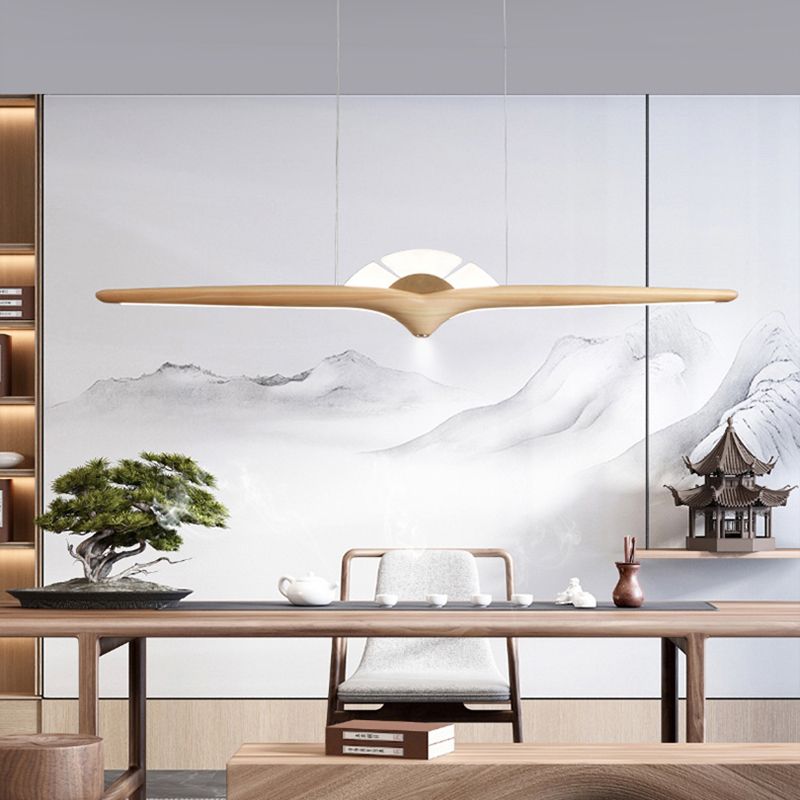 Wooden Hanging Island Lights Modern White Shade Island Lighting Ideas